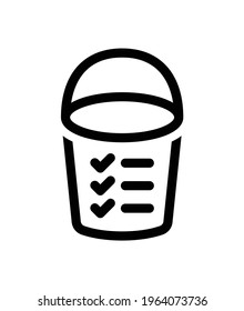 Ilustración del icono vectorial de lista de cubos