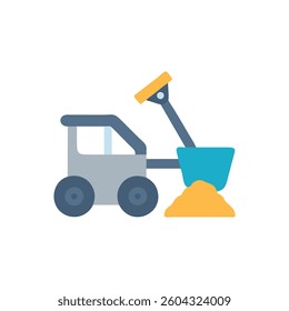 A bucket loader icon suitable for heavy machinery and construction projects.