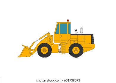 bucket loader vector illustration on white background