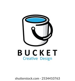Diseño de logotipo de cubo, Vector, ilustración, símbolo, icono. diseño de logotipo de cubo vintage.