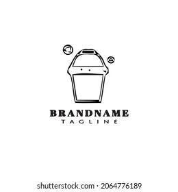 bucket logo icon design template modern vector illustration