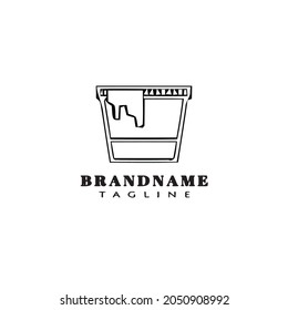 plantilla de icono del logotipo del cubo de rueda ilustración vectorial moderna