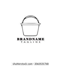 bucket logo icon template modern vector illustration