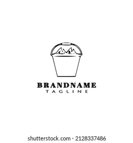 bucket logo icon template modern vector illustration