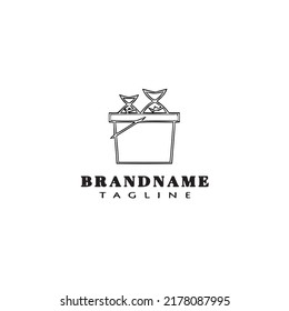 bucket logo icon template modern vector illustration