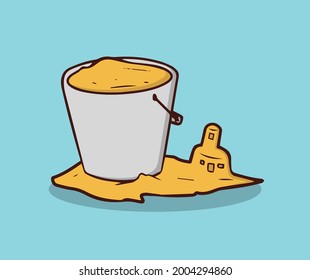 A bucket for making castles out of sand
