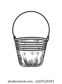 bucket with milk icon isolated