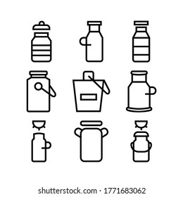 bucket milk icon or logo isolated sign symbol vector illustration - Collection of high quality black style vector icons
