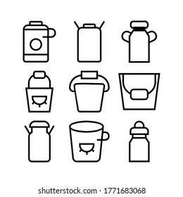 bucket milk icon or logo isolated sign symbol vector illustration - Collection of high quality black style vector icons
