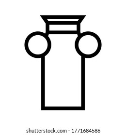 bucket milk icon or logo isolated sign symbol vector illustration - high quality black style vector icons

