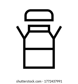 bucket milk icon or logo isolated sign symbol vector illustration - high quality black style vector icons
