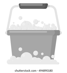 Bucket monochrome icon. Illustration for web and mobile design.
