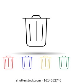 bucket multi color style icon. Simple thin line, outline vector of web icons for ui and ux, website or mobile application