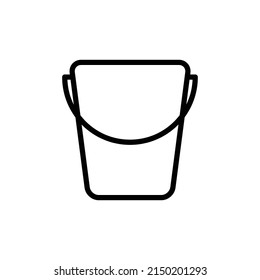 bucket new icon vector simple 