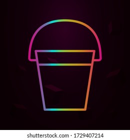icono del balde nolan Línea delgada simple, contorno vector de construcción iconos para ui y ux, sitio web o aplicación móvil