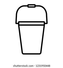 Bucket outline icon