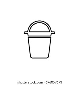 Bucket outline icon illustration isolated vector sign symbol