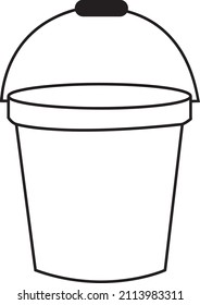 Bucket outline icon. linear style sign for mobile concept and web design..eps