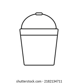 Bucket Outline Icon Linear Style Sign Stock Vector (Royalty Free ...