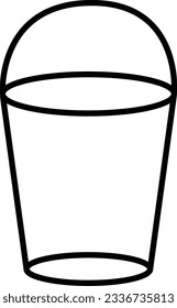 Icono de contorno de cubo. signo de estilo lineal para concepto móvil y diseño web.