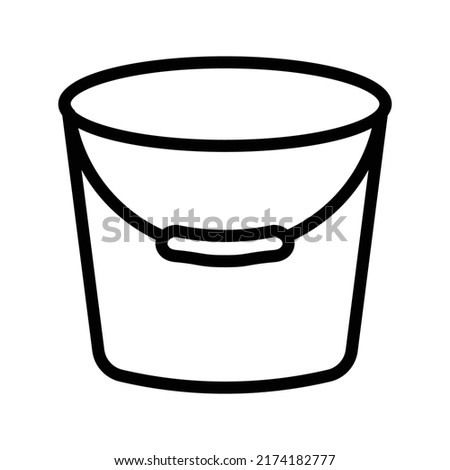 Bucket outline icon. linear style sign for mobile concept and web design.