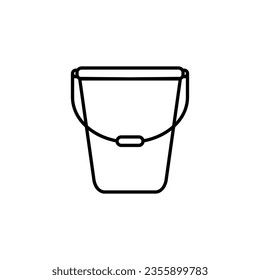 Bucket outline icon, simple line vector icon. Symbol, on white background..eps