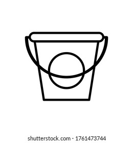 Cubo con vector de icono de contorno