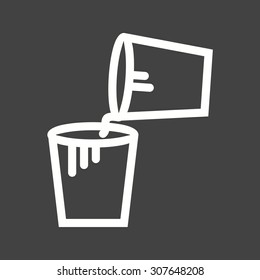 Bucket, paint, box icon vector image.Can also be used for art and designing. Suitable for mobile apps, web apps and print media.