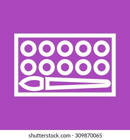 Bucket, paint, box icon vector image.Can also be used for art and designing. Suitable for mobile apps, web apps and print media.