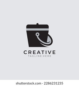 Bucket paint cleaner logo vintage inspiration