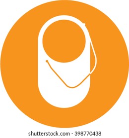 Bucket of paint icon. Flat design. vector illustration