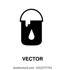 Bucket of paint icon. Painting works sign vector illustration on white background..eps