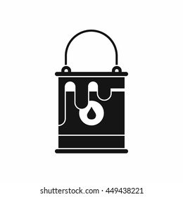 Bucket with paint icon in simple style isolated vector illustration