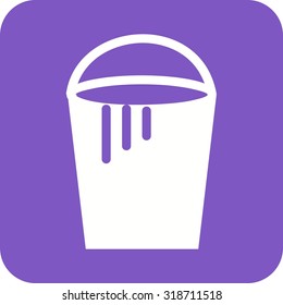 Bucket, paint, plastic icon vector image.Can also be used for art and designing. Suitable for mobile apps, web apps and print media.