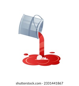 Bucket of paint vector isolated oon white background.