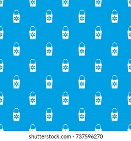 Bucket pattern repeat seamless in blue color for any design. Vector geometric illustration