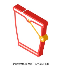bucket plastic isometric icon vector. bucket plastic sign. isolated symbol illustration