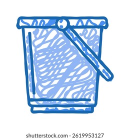 bucket plastic package doodle icon sketch vector. bucket plastic package sign. isolated symbol illustration