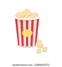 bucket of pop corn flat design style with good quality