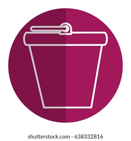 bucket pot isolated icon