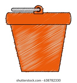 bucket pot isolated icon