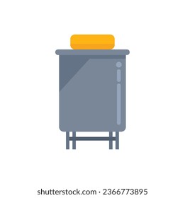 Bucket product icon flat vector. Milk production. Good food isolated