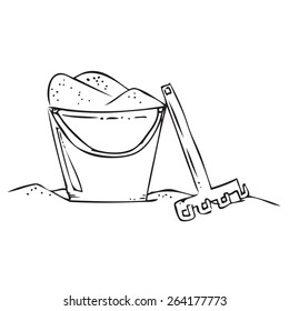 Bucket with Sand Doodle