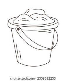 Cubo Con Ilustración Del Vector De Arena