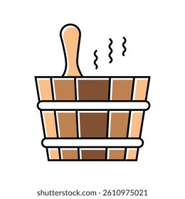 bucket sauna color icon vector. bucket sauna sign. isolated symbol illustration