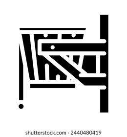 bucket sauna glyph icon vector. bucket sauna sign. isolated symbol illustration