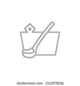 bucket for sauna outline icon. Element of spa for mobile concept and web apps icon. Outline, thin line icon for website design and development, app development