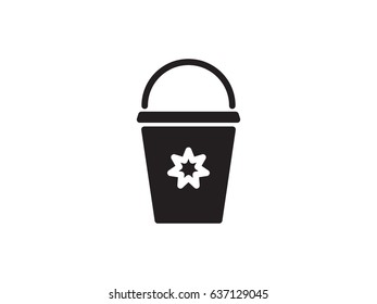 Bucket, scapula, icon, vector illustration of Eps10