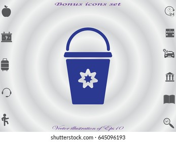 Bucket, scapula, icon, vector illustration of Eps10