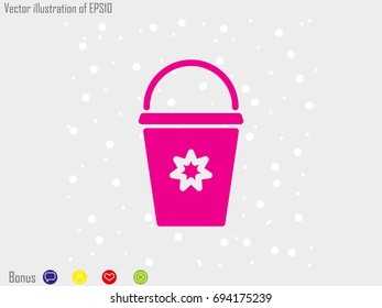 Bucket, scapula, icon, vector illustration of Eps10